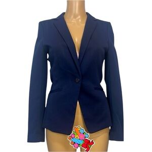 H&M Formal Casual Blue Blazer One Front Button size Small